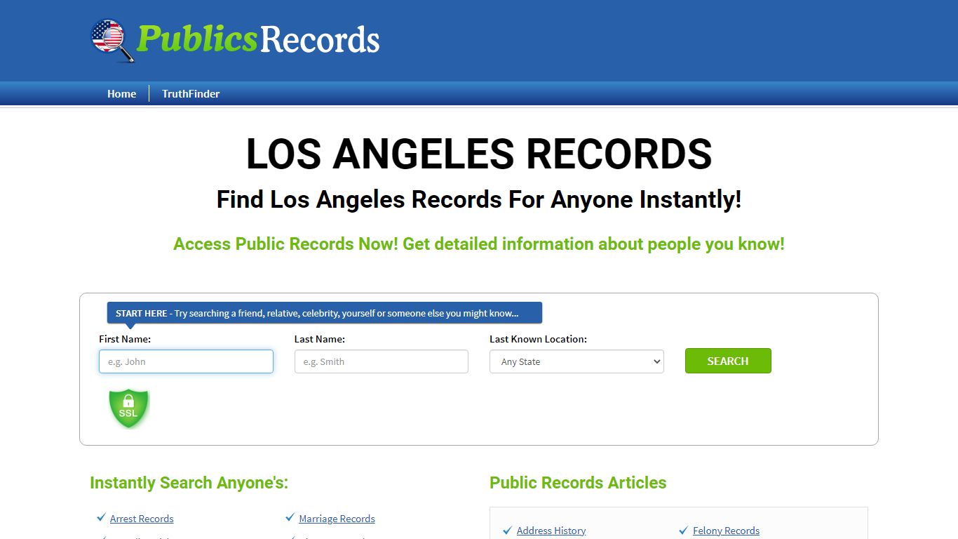 Find Los Angeles Records For Anyone
